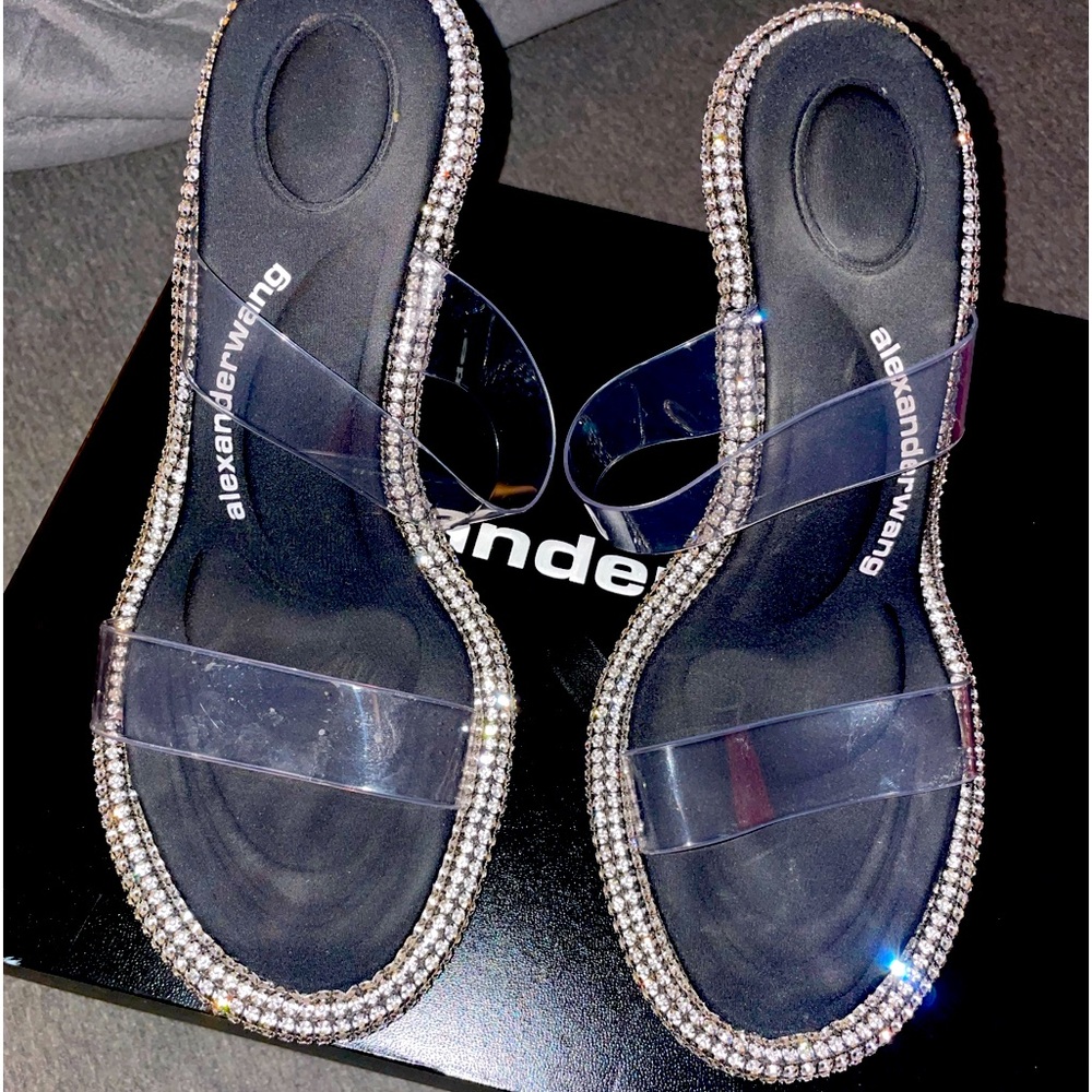 Alexander wang crystal heels